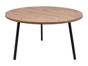 Τραπεζάκι Σαλονιού Στρογγυλό 835-223-275 80x44cm Oak-Black