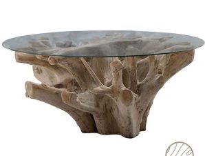 Τραπέζι Σαλονιού Balance 238-000005 100x100x46cm Natural