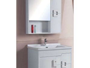 Έπιπλο Μπάνιου Με Καθρέφτη Hotel set-0082 80cm White Gloria