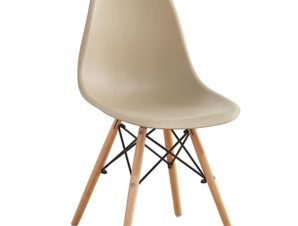 Καρέκλα Art Wood ΕΜ123,9W Tortora 46x52x82cm Σετ 4τμχ