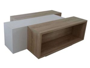 Τραπεζάκι Σαλονιού Raylie-1 Raily-1_41-1 110x41x75cm Oak-White