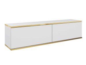 Έπιπλο Τηλεόρασης Κρεμαστό Oro P_ORO_STVb 135x30x32cm White-Gold