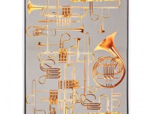 Καθρέπτης Τοίχου Big Trumpets 30x40cm Copper Seletti