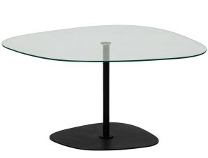 Τραπέζι Σαλονιού Soho 552NOS2381 85x67x40cm Clear-Black