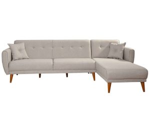 Καναπές – Κρεβάτι Γωνιακός Aria 867UNQ1411 277x175x86cm Cream