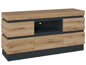 Έπιπλο Τηλεόρασης Creto 162525989 160,8x45x68cm Dark Grey-Natural