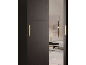 Ντουλάπα Δίφυλλη Συρόμενη Ramiro 162574989 100x62x200cm Black-Gold