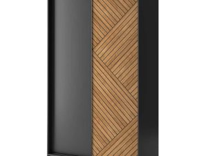 Ντουλάπα Δίφυλλη Συρόμενη Phylo II 162738539 120x60x220cm Oak-Black