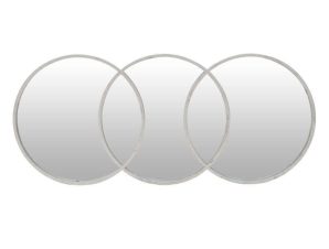 Καθρέπτης Τοίxου Μεταλλικός 3-95-161-0017 Silver 92×2,5×40 Inart