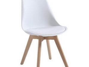 Καρέκλα Martin ΕΜ136,10W 48x56x82cm White Σετ 4τμχ