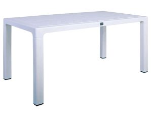Τραπέζι Κήπου Tec Ε391,2 150x90x73cm White