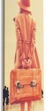 Κορίτσι με βαλίτσα, Vintage, Κρεμάστρες & Καλόγεροι, 45 x 138 εκ.