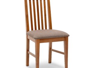 Καρέκλα τραπεζαρίας Francis Megapap από μασίφ ξύλο οξιάς χρώμα καρυδί 48x42x96εκ. (Σετ 2 Τεμάχια) – MegaPap – 0228345