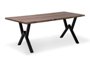 Τραπέζι Walter Megapap Mdf – μεταλλικό χρώμα καρυδί 160x80x75εκ. – MegaPap – 0212169