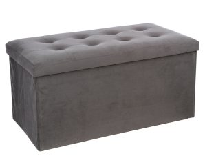 Ταμπουρέ Με Αποθηκευτικό Χώρο (76x38x38) A-S Lysandre Grey Velvet 140091E